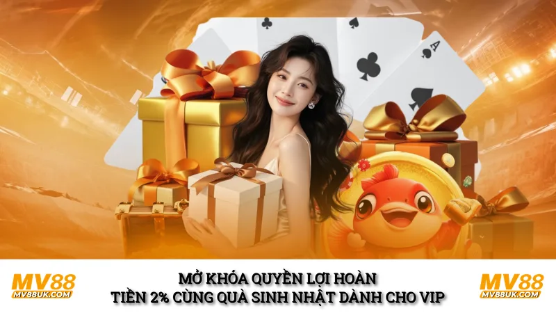 Mở khóa quyền lợi hoàn tiền 2% cùng quà sinh nhật dành cho VIP